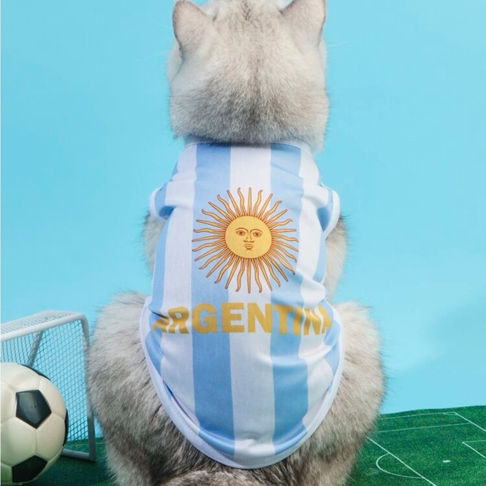 SHEIN petsin argentina flag pet tank multicolor